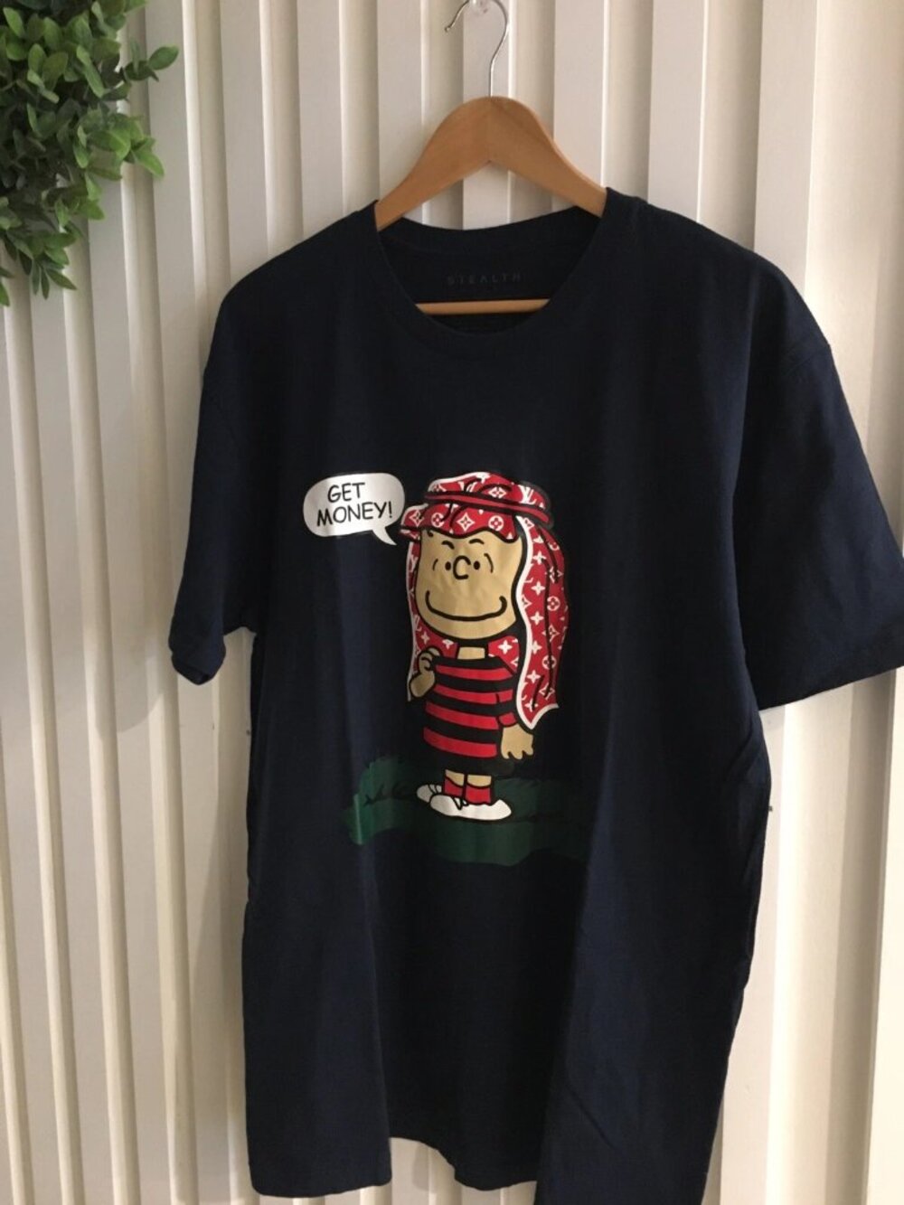 Stealth Goods XL Graphic T-Shirt Navy Blue 100% Cotton Streetwear